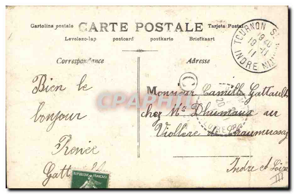 CPA Fantaisie Le langage des Fleurs  — Rückseite