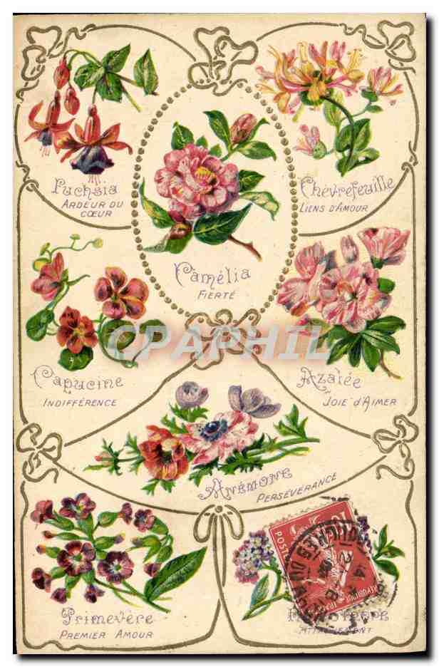 Fleurs symboliques — Éditeur K. F. Éditeurs, Paris, Série 1863