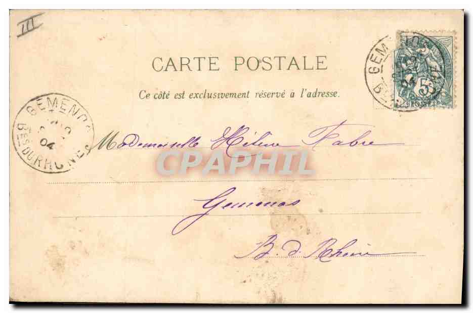 CPA Fantaisie Le langage des Fleurs  — Verso