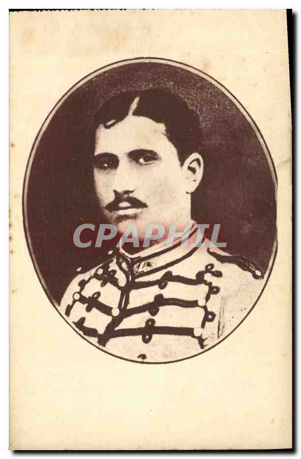 CPA L'officier Charles de Foucauld en costume du 4eme Hussards Militaria 
