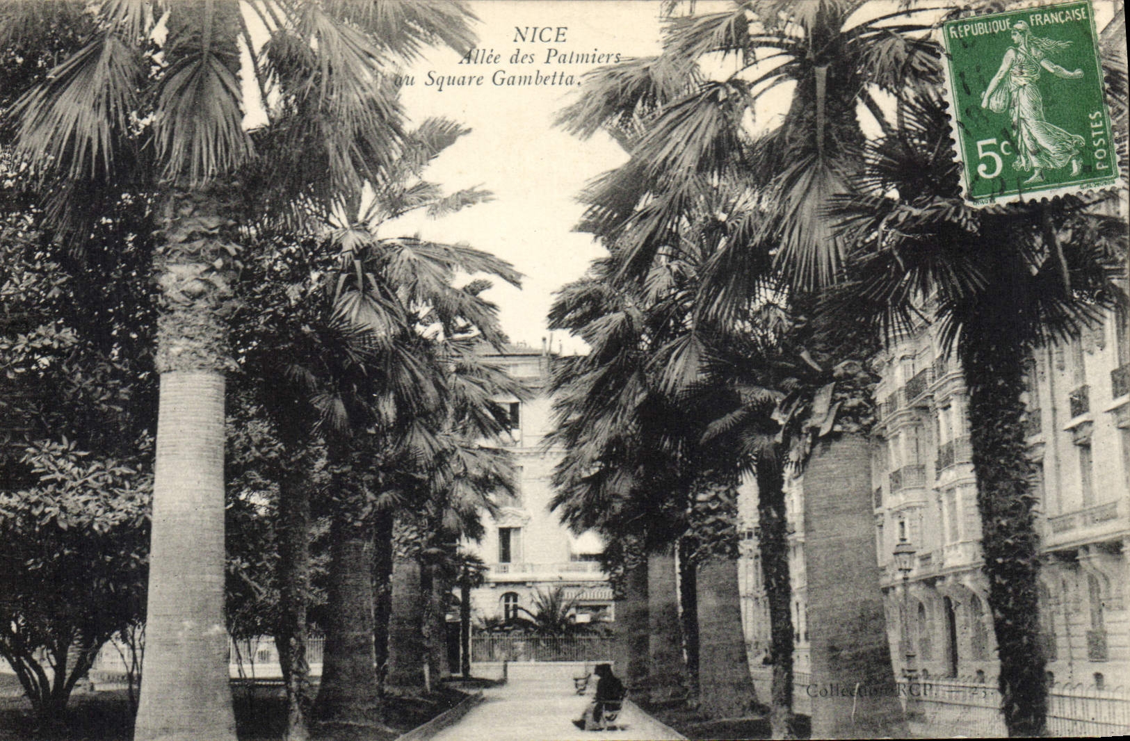 CPA Nice Allee des Palmiers au square Gambetta 