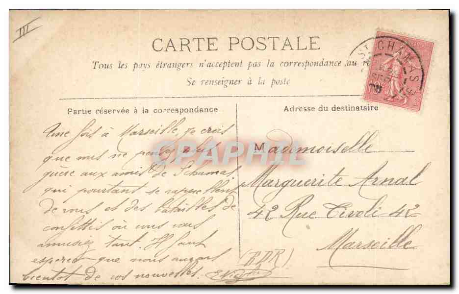 Jeune femme avec éventail — Souvenirs d'été — Reed & Ruyer, Paris, n° 941 — Rückseite
