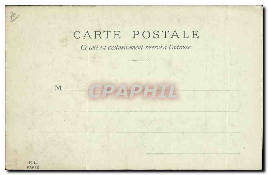 CPA Fantaisie Femme Eventail — Achterkant