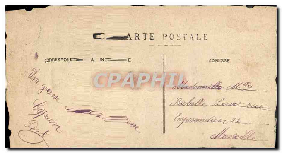 Oiseau et fleurs — carte postale décorative — éditeur inconnu — Verso