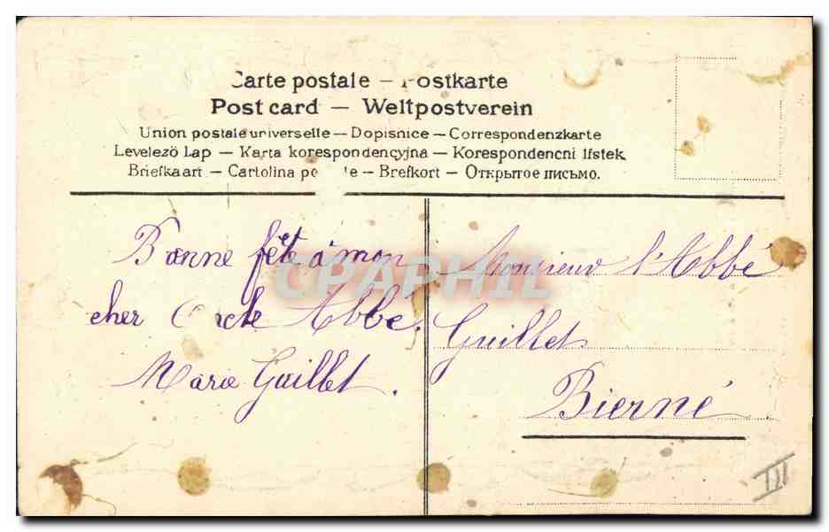 CPA Fantaisie Fleurs  — Verso