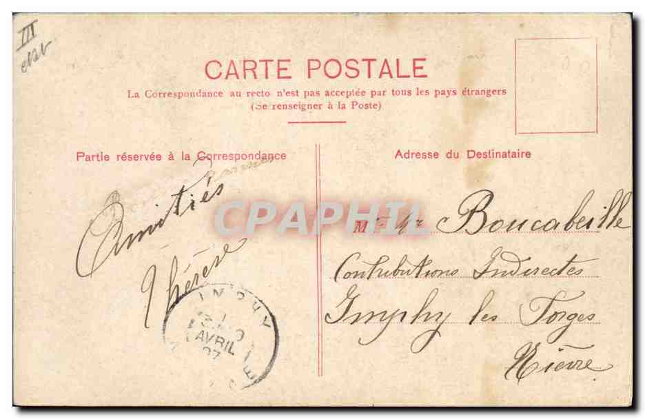 CPA Fantaisie Femme Lettres Lettre I — Verso
