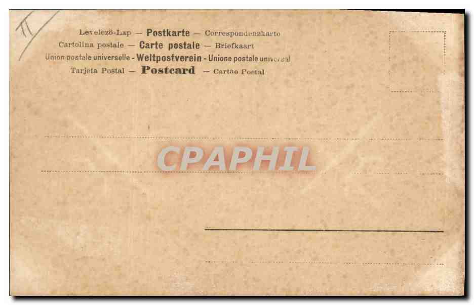 CPA Fantaisie Femme Lettres Lettre J — Verso