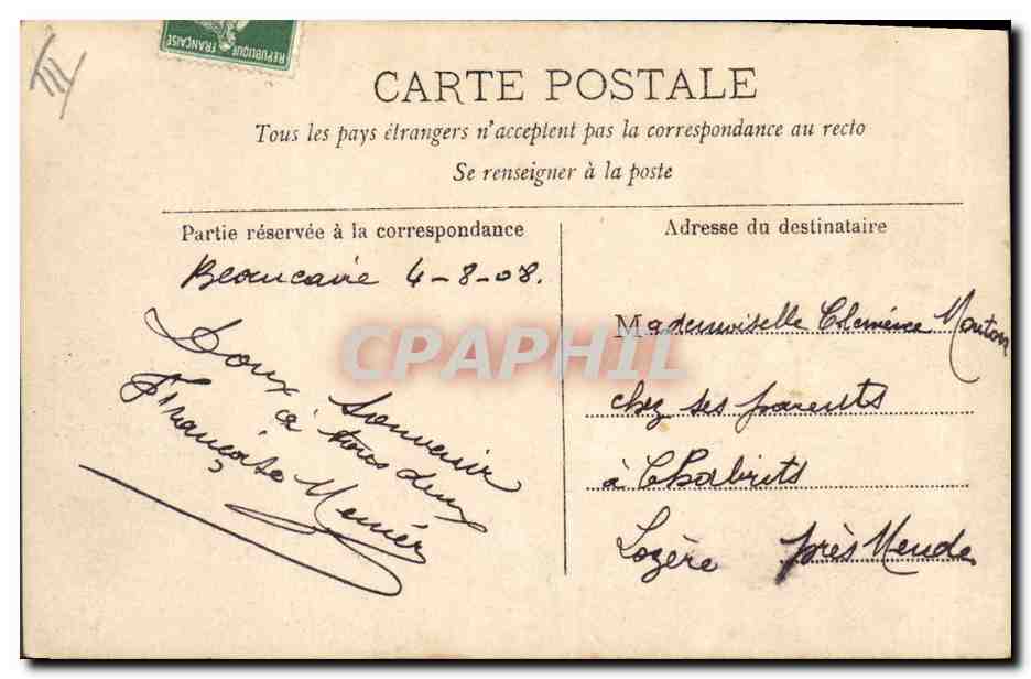 Femme en robe de style antique — paysage — éditeur S. n° 134 — Rückseite