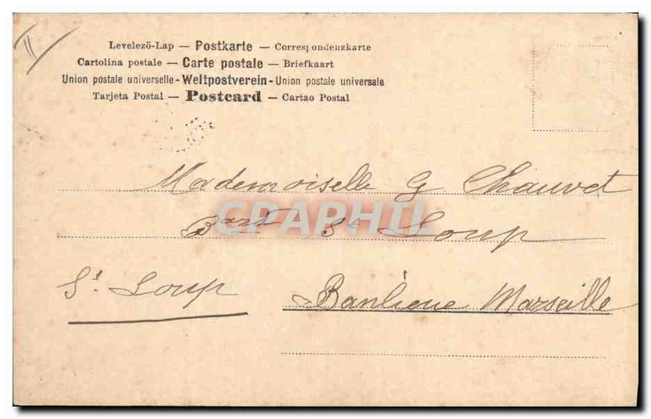 Femme et enfants jouant à la balançoire — scène de jardin — éditeur DWING, n°195 — Rückseite
