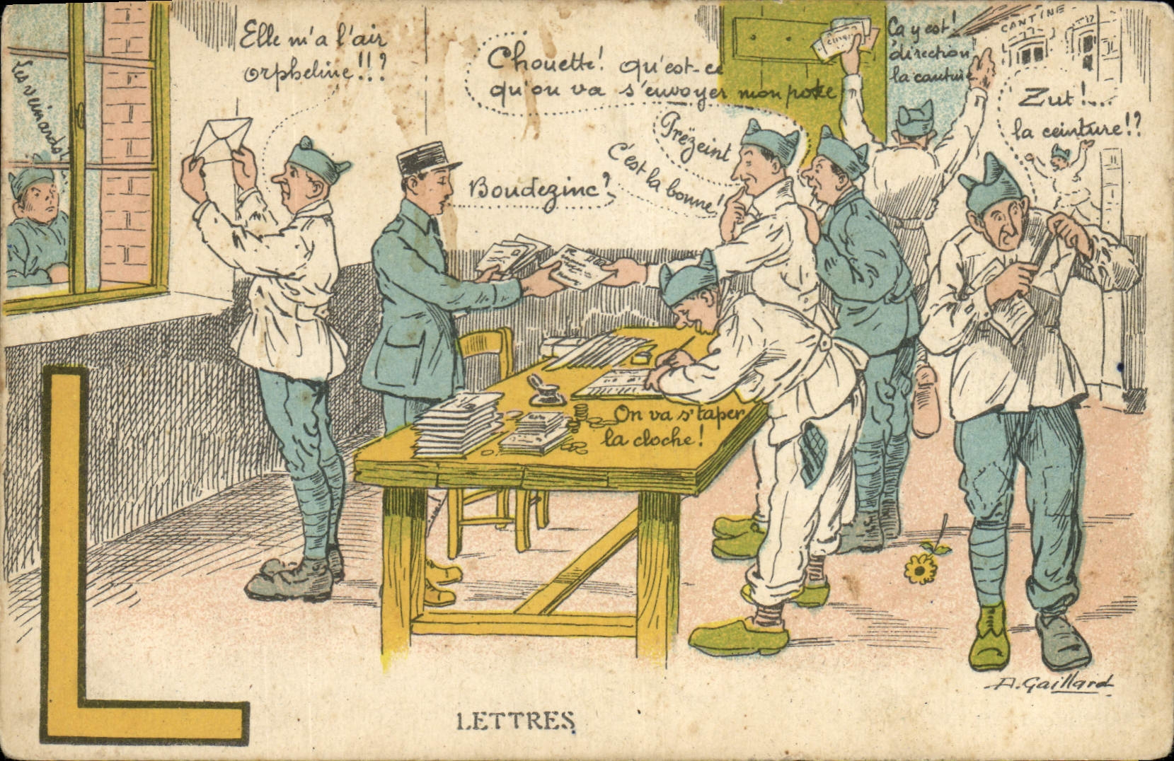 Cantine — Lettres — A. Gaillard