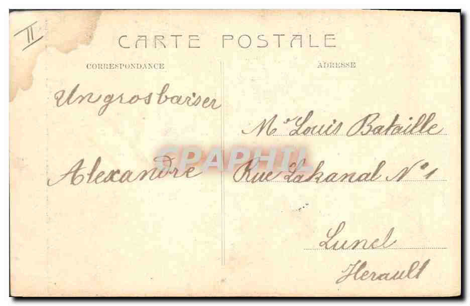 Femme en robe rose devant colonne — éditeur A. LEROUX, n° 4909 — Rückseite