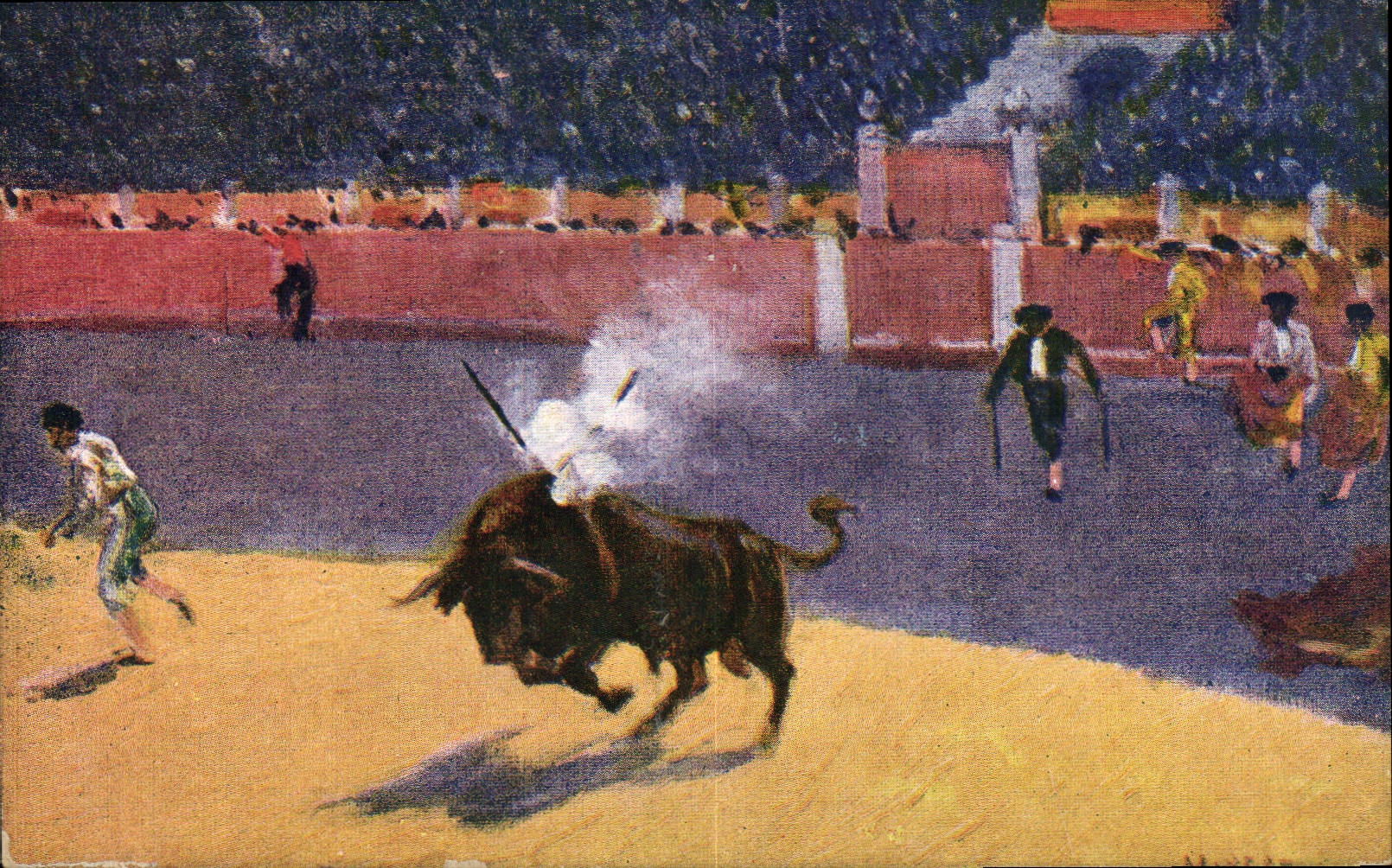 CPA Corrida Course de taureaux Bertuchi 