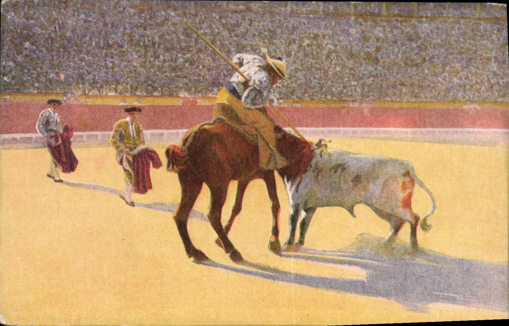 CPA Corrida Course de taureaux Una buena vara 