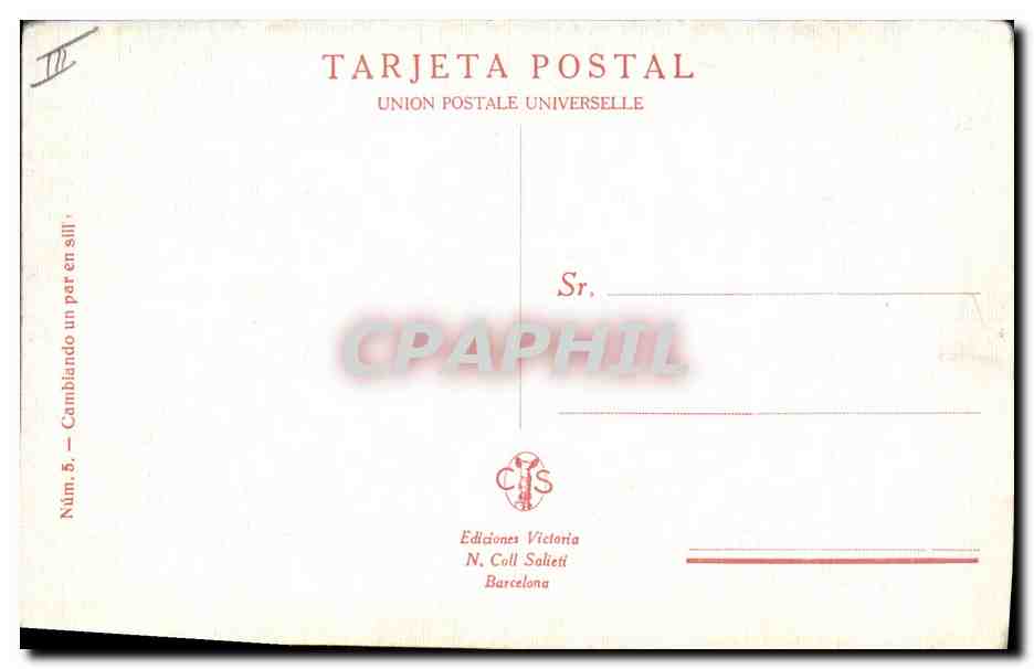 CPA Corrida Course de taureaux Cambiando un par en still  — Rückseite