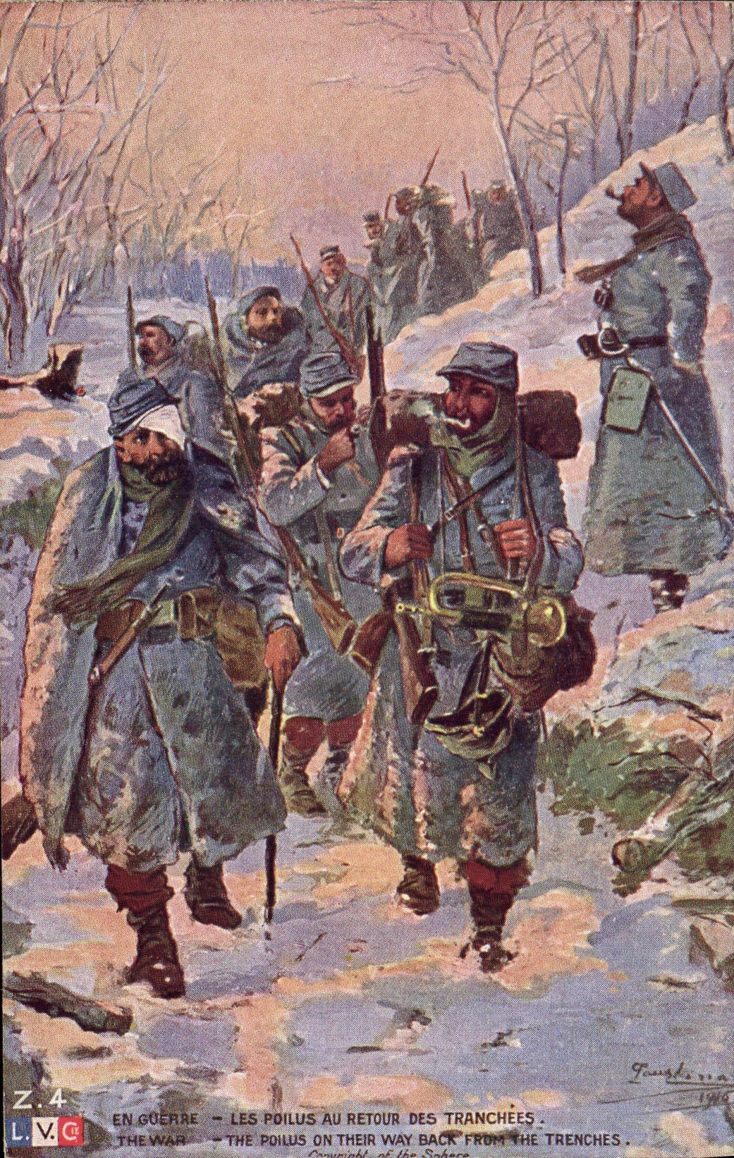 Les Poilus au retour des tranchées — Z.4 — L.V.G. — 1916