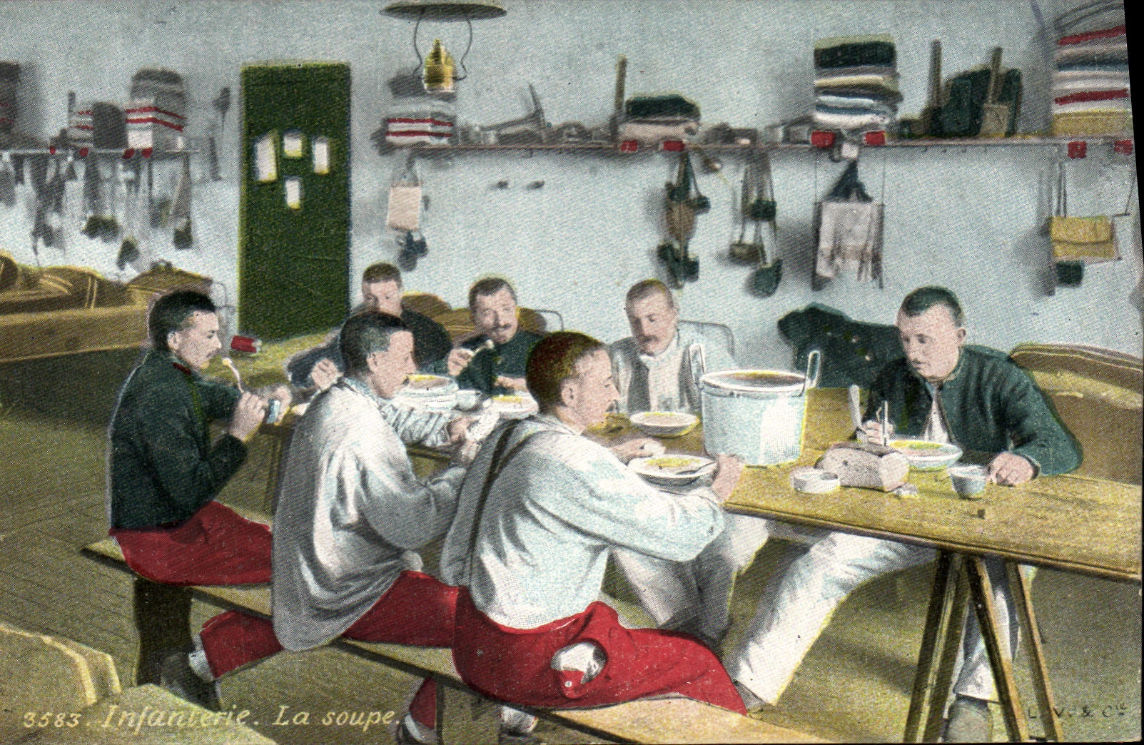 CPA Militaria Infanterie La soupe 