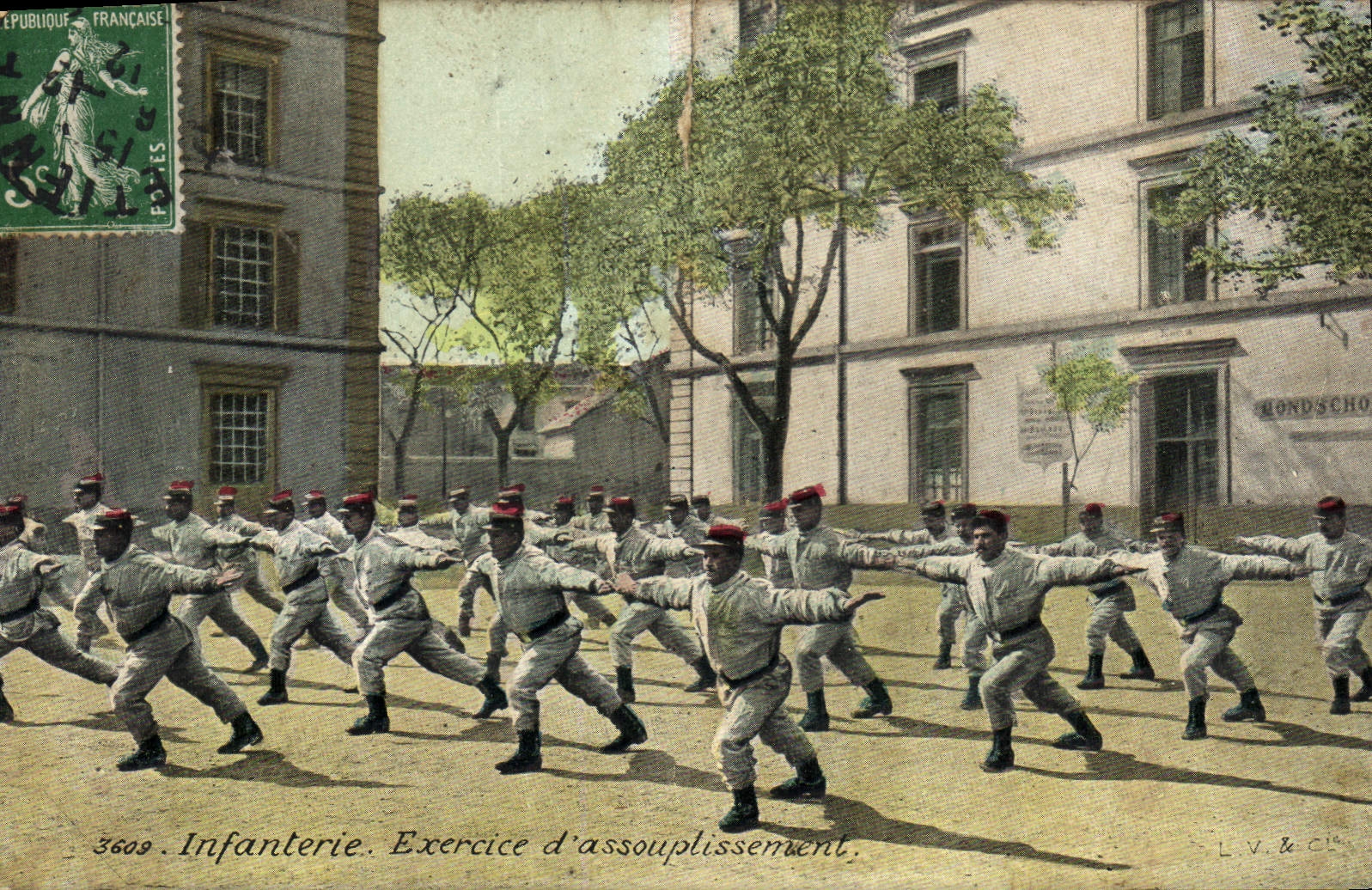 Infanterie — Exercice d'assouplissement — L.V. & Cie, n° 3609