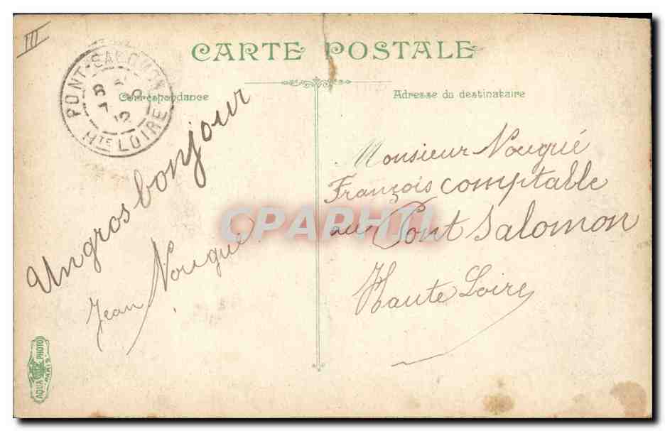 Infanterie — Exercice d'assouplissement — L.V. & Cie, n° 3609 — Verso