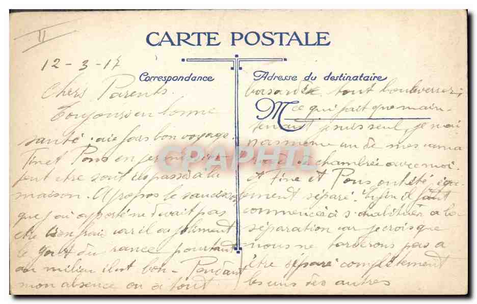 CPA Militaria Gallieni  — Rückseite