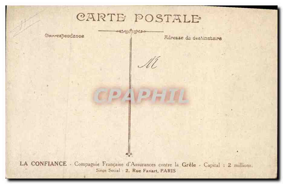 French General in Uniform — Decorated with Medals — Unknown Publisher, Series Number Not Visible — Back