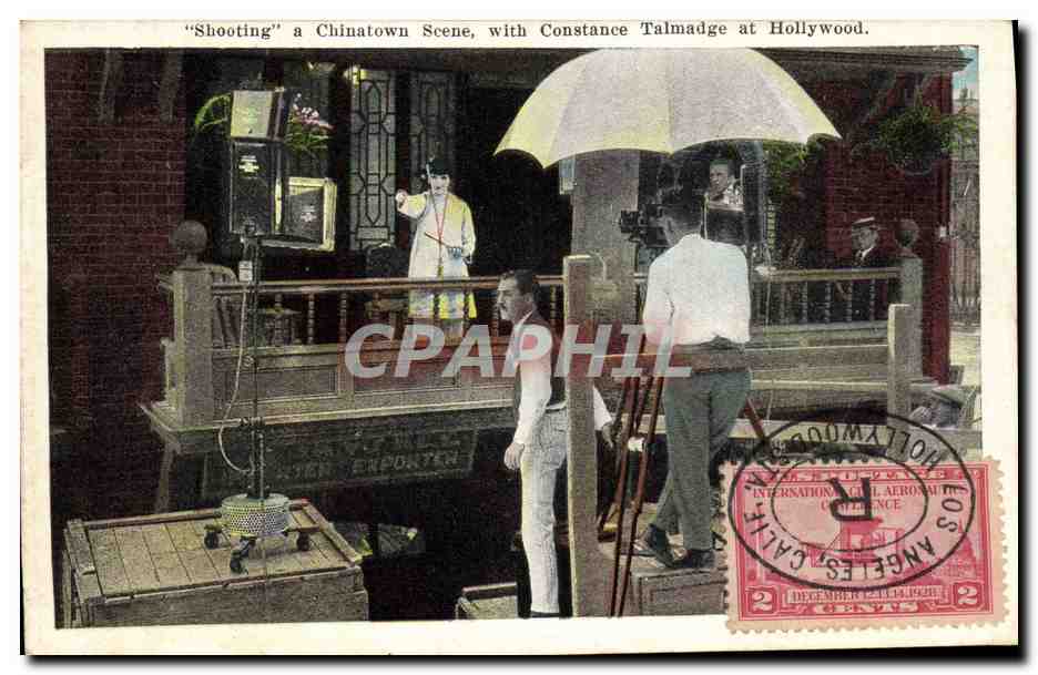 CPM Cinema Shooting a Chinatown scene with Constance Talmadge at Hollywood TOP 