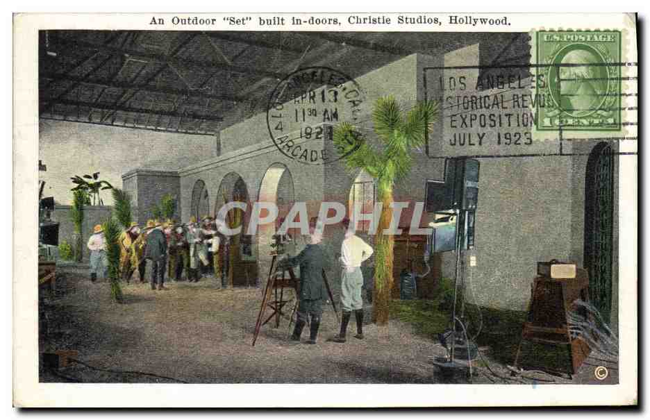 CPM Cinema An outdoor Set built in doors Christie Studios Hollywood TOP 