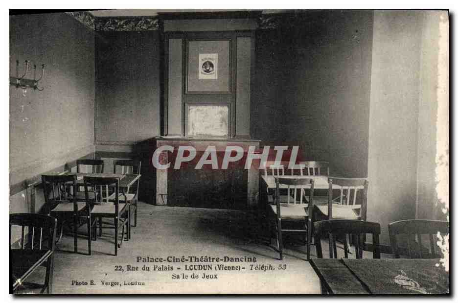 CPA Cinema Palace Cine Theatre Dancing Rue du Palais Loudun Salle de jeux