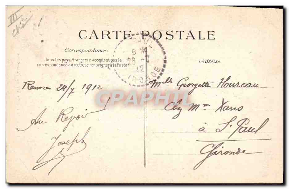CPA Folklore La plus jolie fille de Pont Aven Homme  — Verso