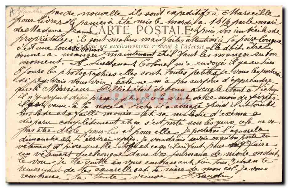 CPA Folklore Lannion — Verso
