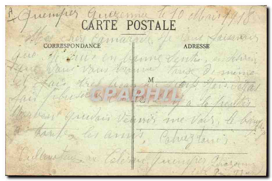 CPA Folklore Jeune fille du Paus de Paimpol — Verso