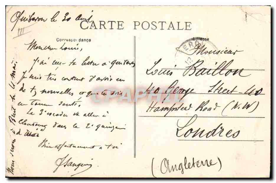 CPA Folklore Quiberon — Verso