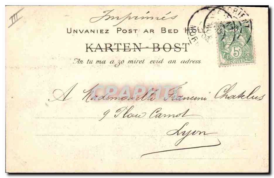 CPA Folklore Jeune Breton Enfant — Verso