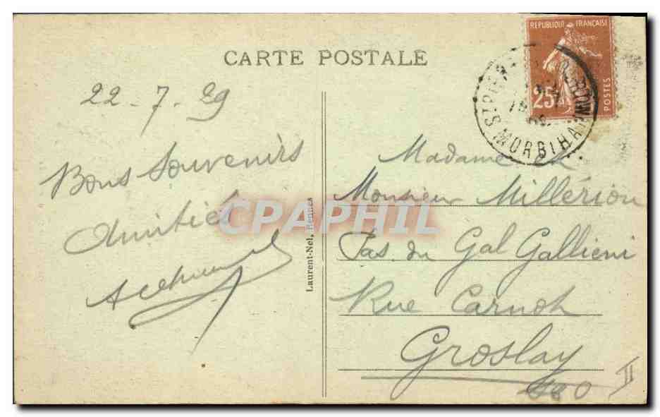 CPA Folklore Enfants Bretagne — Verso
