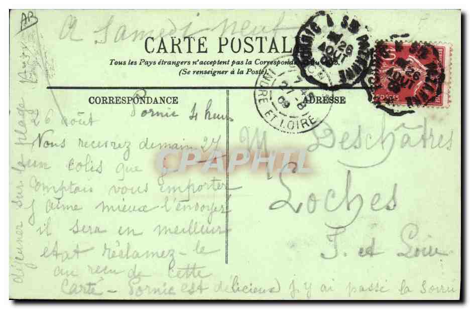 CPA Folklore Pornc Coiffure de l'ancien temps — Verso