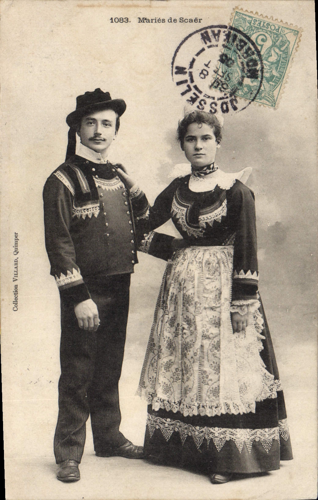 CPA Folklore Maries de Scaer Mariage 