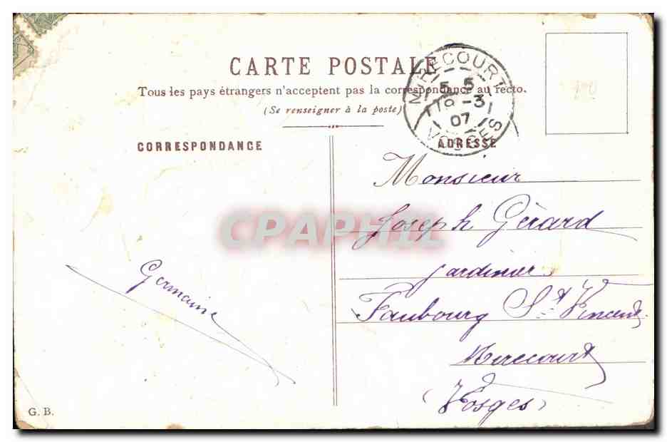 CPA Fantaisie Fleurs  — Verso