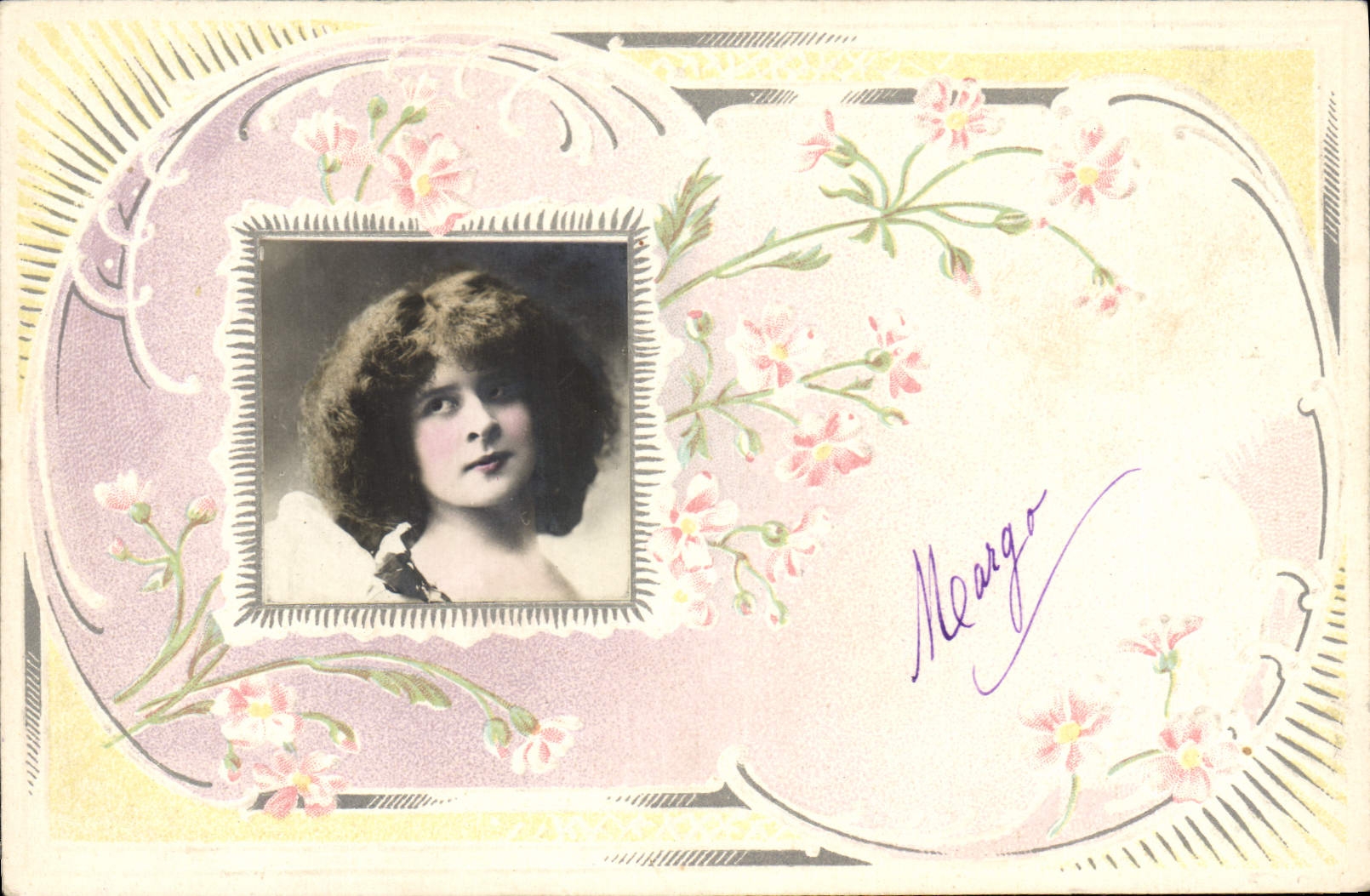 CPA Fantaisie Fleurs Enfant 