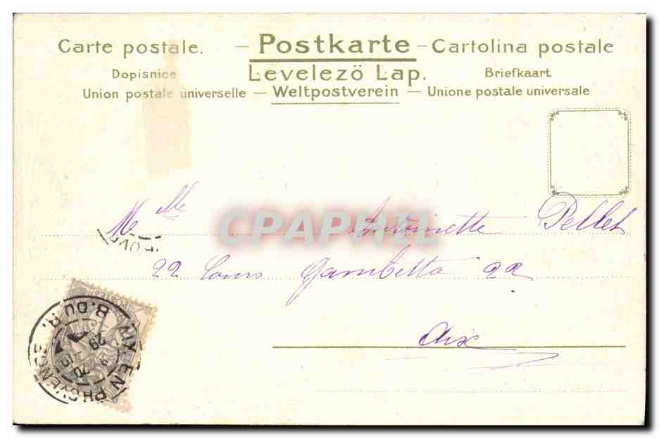 CPA Fantaisie Fleurs Enfant  — Verso