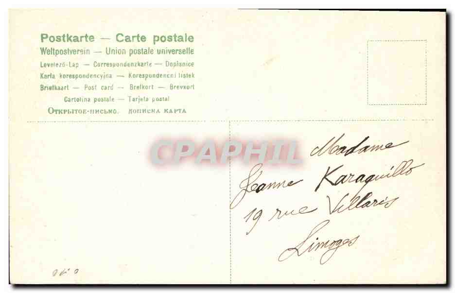 CPA Fantaisie Fleurs  — Rückseite