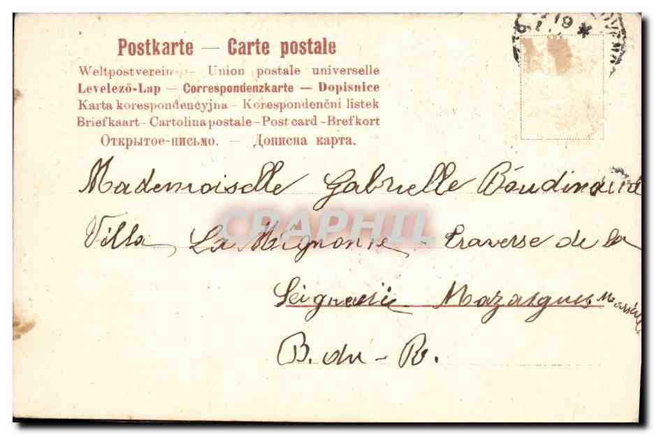 CPA Fantaisie Fleurs Colombes  — Verso