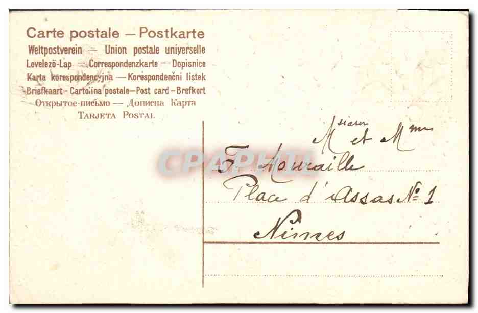 CPA Fantaisie Fleurs  — Verso