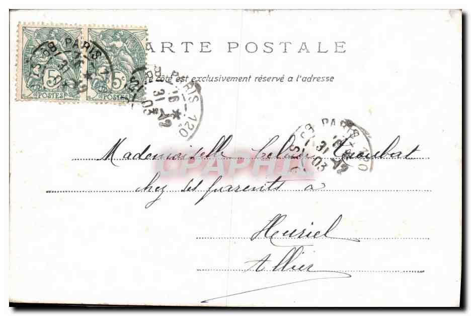 CPA Fantaisie Fleurs  — Verso