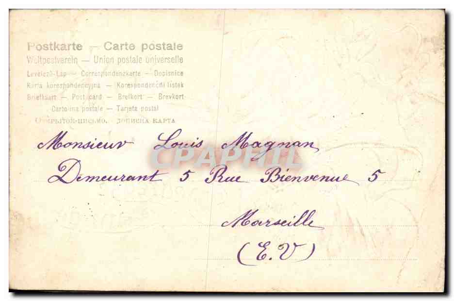 CPA Fantaisie Fleurs  — Rückseite