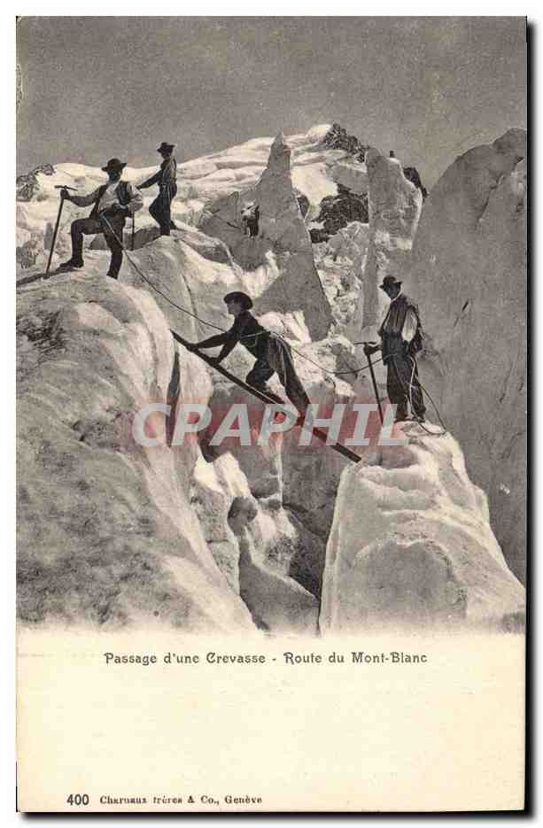 Passage d'une Crevasse - Route du Mont-Blanc — Charumus frères & Co., Genève, n°400