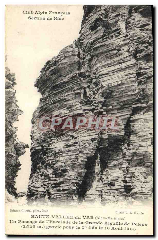Haute-Vallée du Var — Escalade de la Grande Aiguille de Pelens — Club Alpin Français, Section de Nice