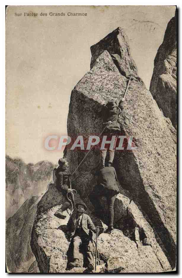 CPA Alpinisme Sur l'arte des Grands Charmoz