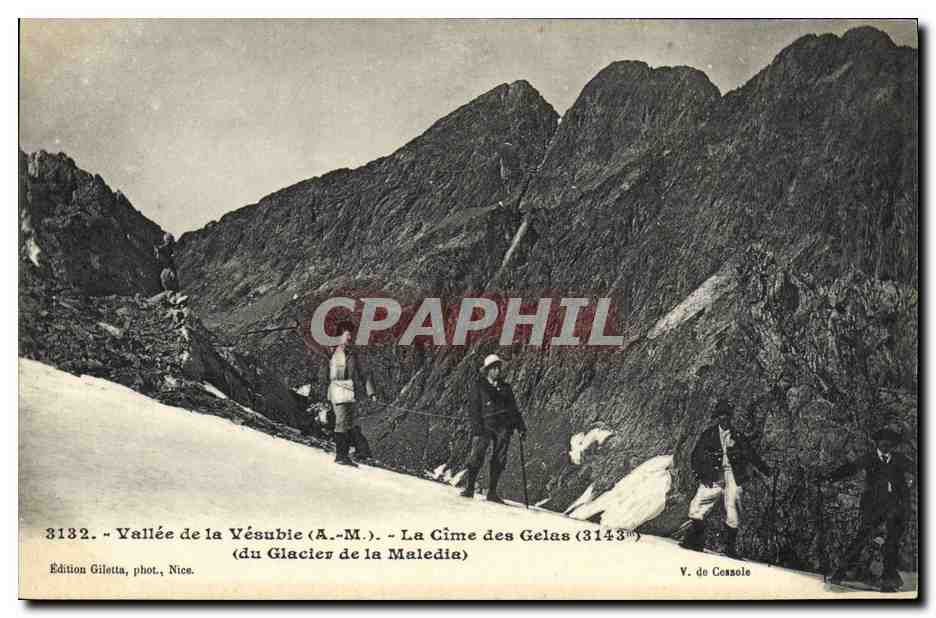 Vallée de la Vésubie (A.-M.) - La Cime des Gelas (3143m) - Édition Giletta, phot., Nice