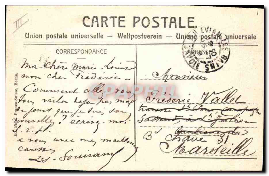 Ascension du Mont-Blanc — Sur le sommet du Mt Blanc 4810m — B.&F. 1849 — Verso