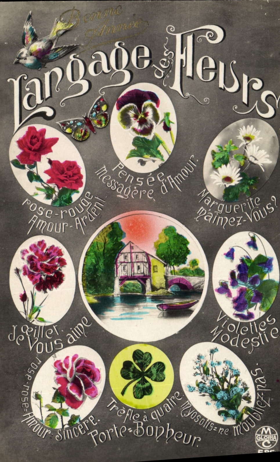 CPA Fantaisie Langage des Fleurs 
