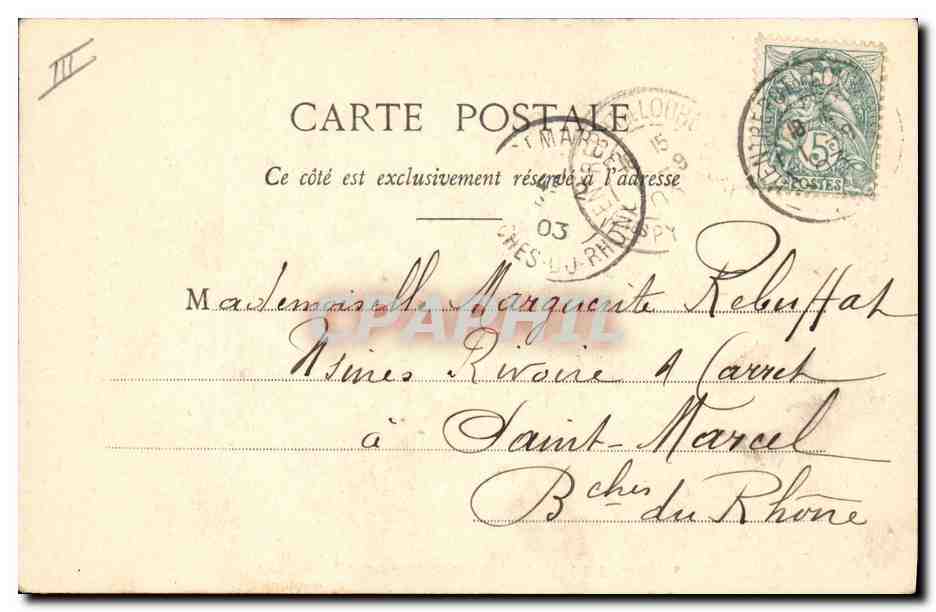 CPA Fantaisie Langage des Fleurs Mimosa Femme  — Verso